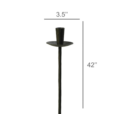 Black Iron Garden Stake Taper Holder