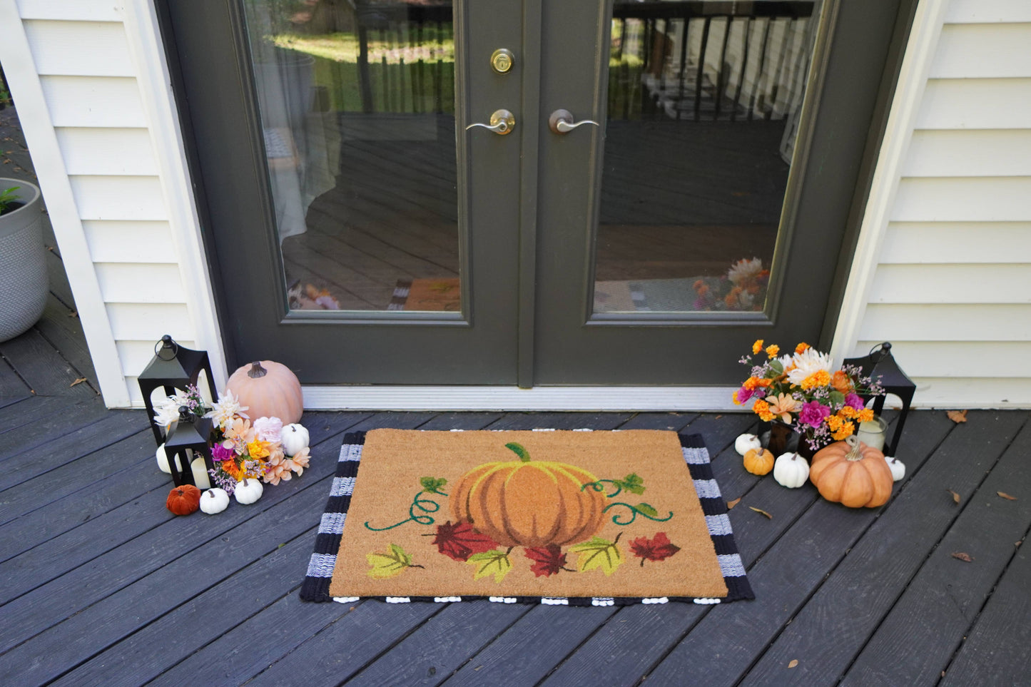 Fall Nature's Bounty Pumpkin Doormat
