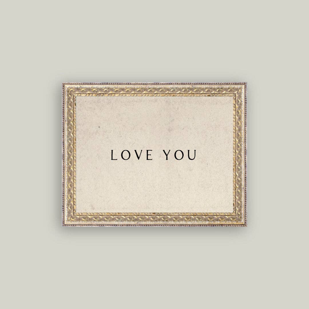 Love You Framed Antique Art