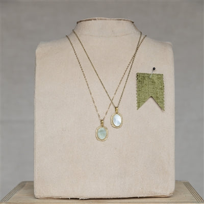 Mother of Pearl Audrey Sunburst Medallion Necklace