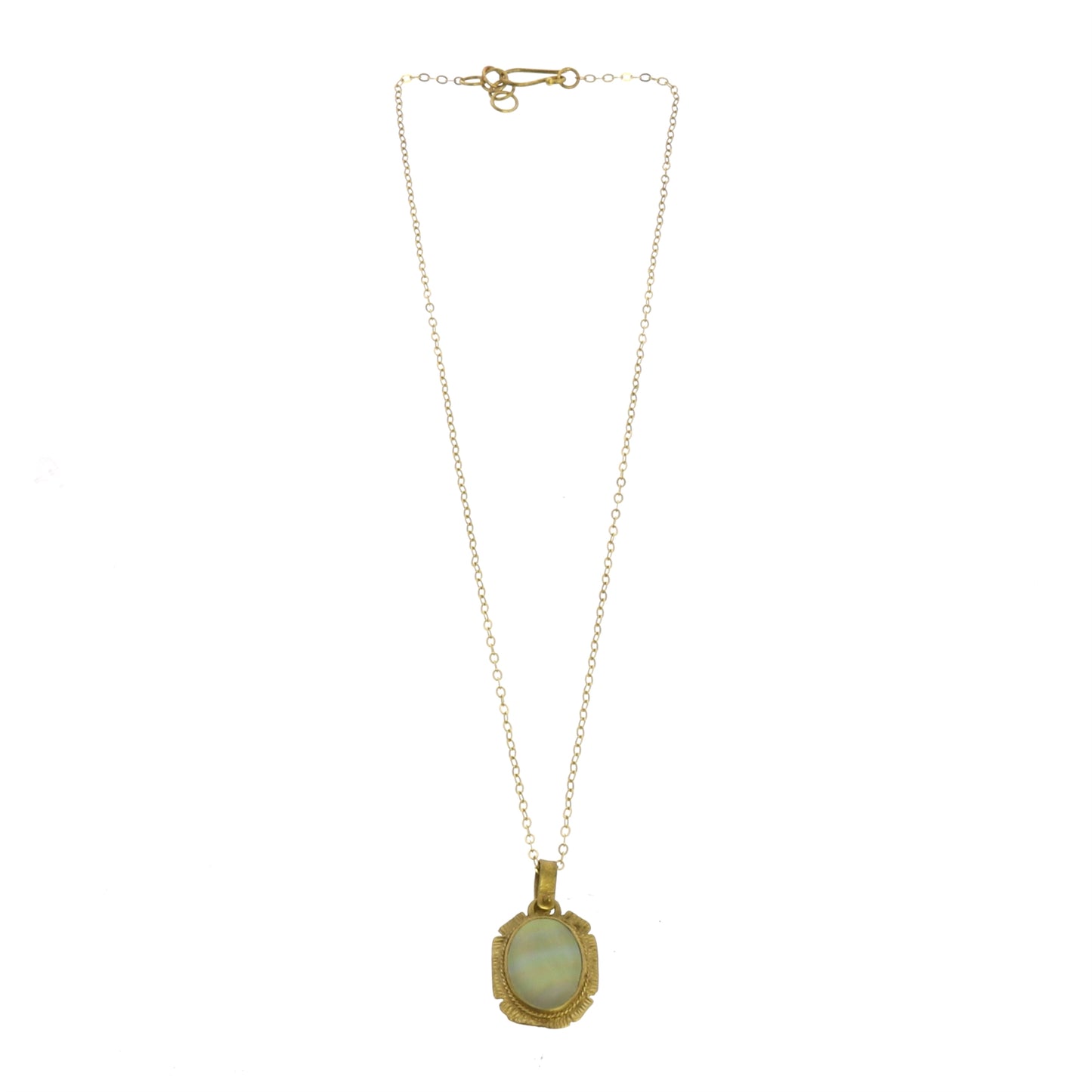 Mother of Pearl Audrey Sunburst Medallion Necklace