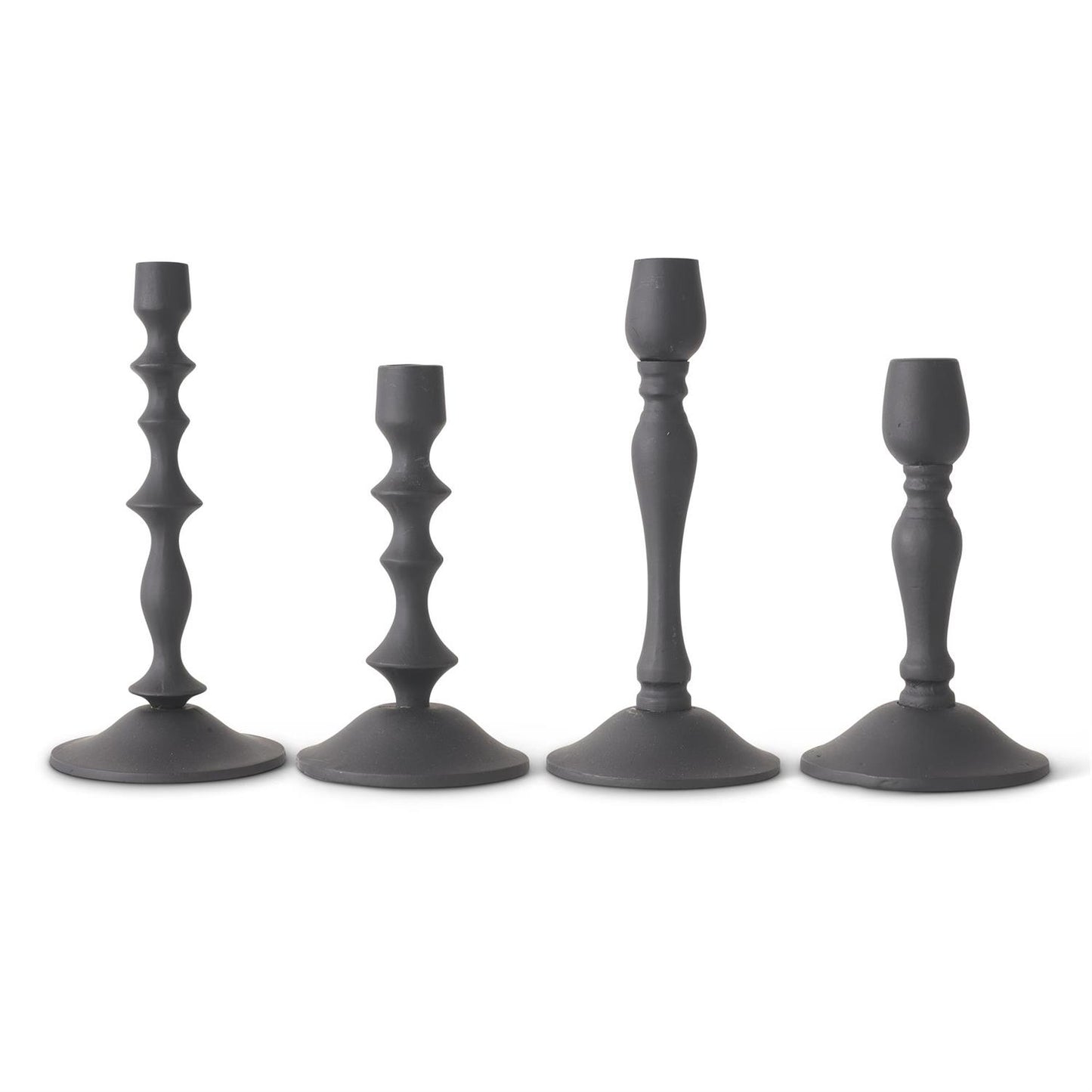 Black Metal Candleholders in 4 Sizes