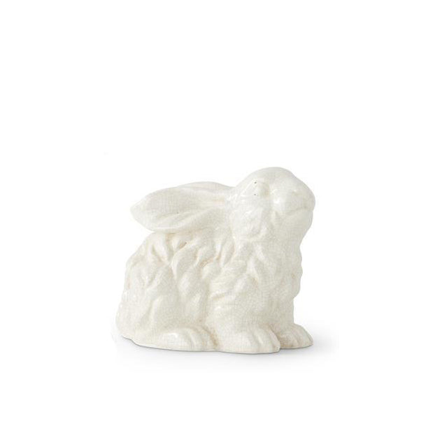 White Glazed Terracotta Bunnies