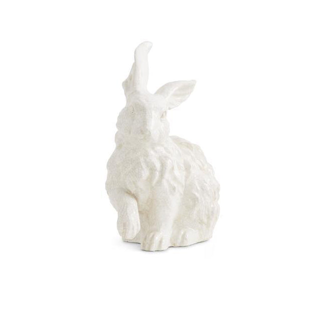 White Glazed Terracotta Bunnies