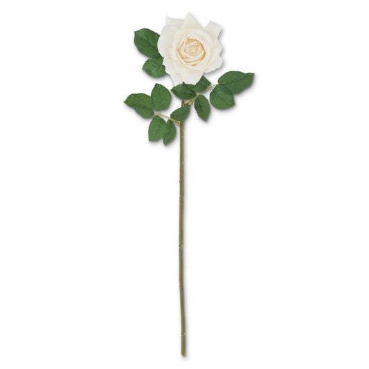 White Real Touch Duchess Rose Stem