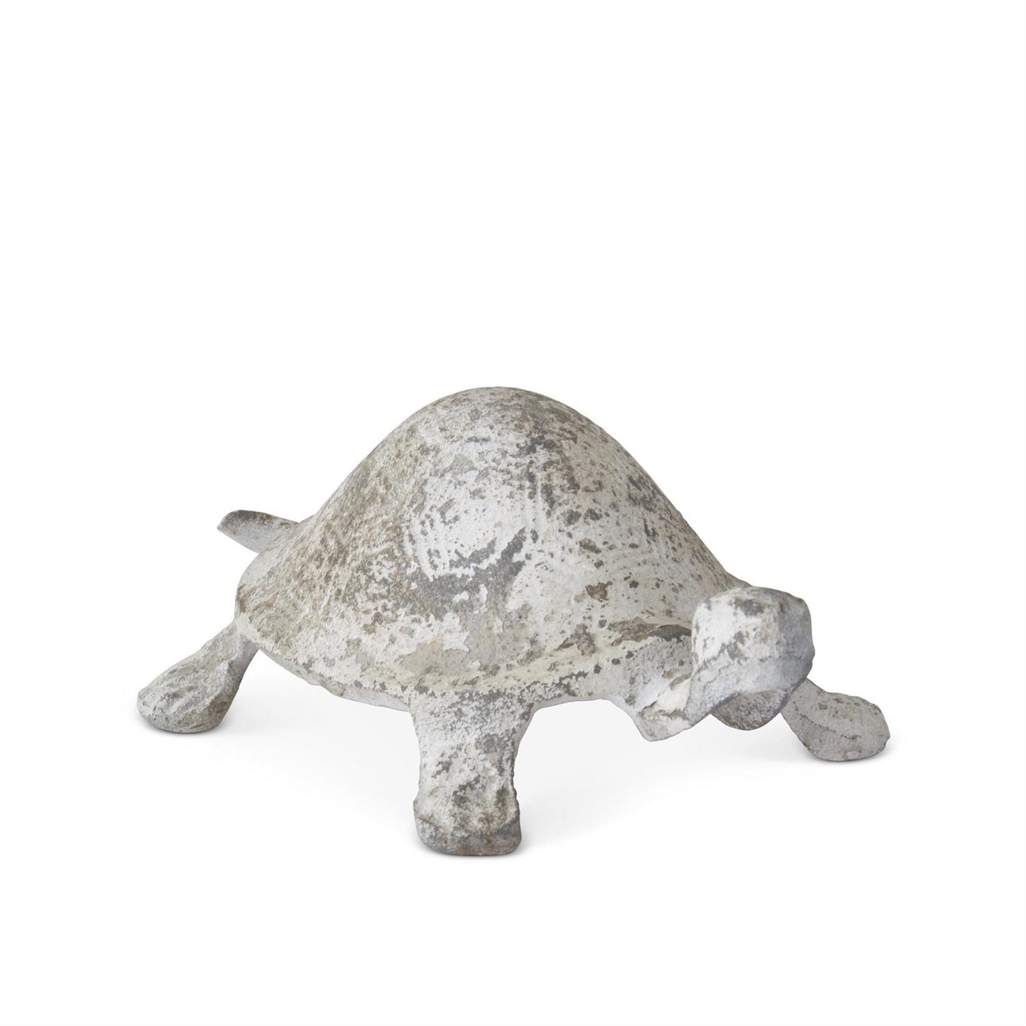 8.5 Inch Weathered White Metal Turtle