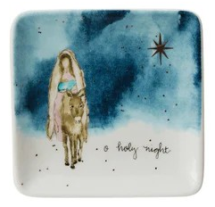 Stoneware Holiday Square Dish