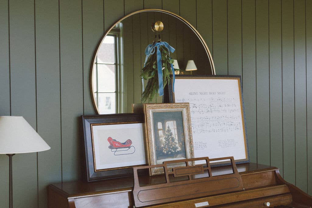 Glowing Christmas Tree Framed Antique Art