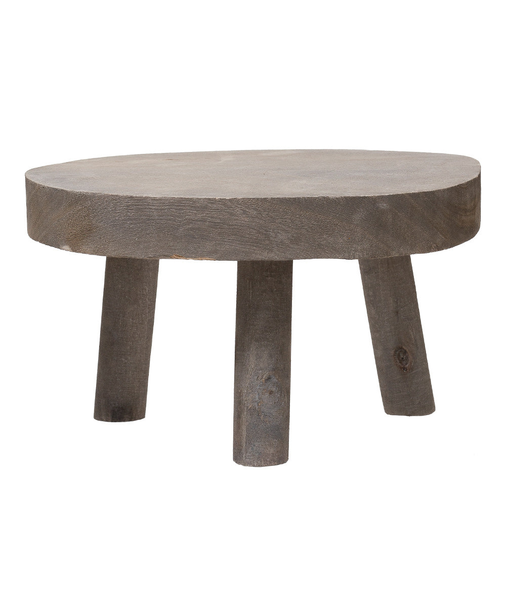 Gray Washed Wood Pedestal