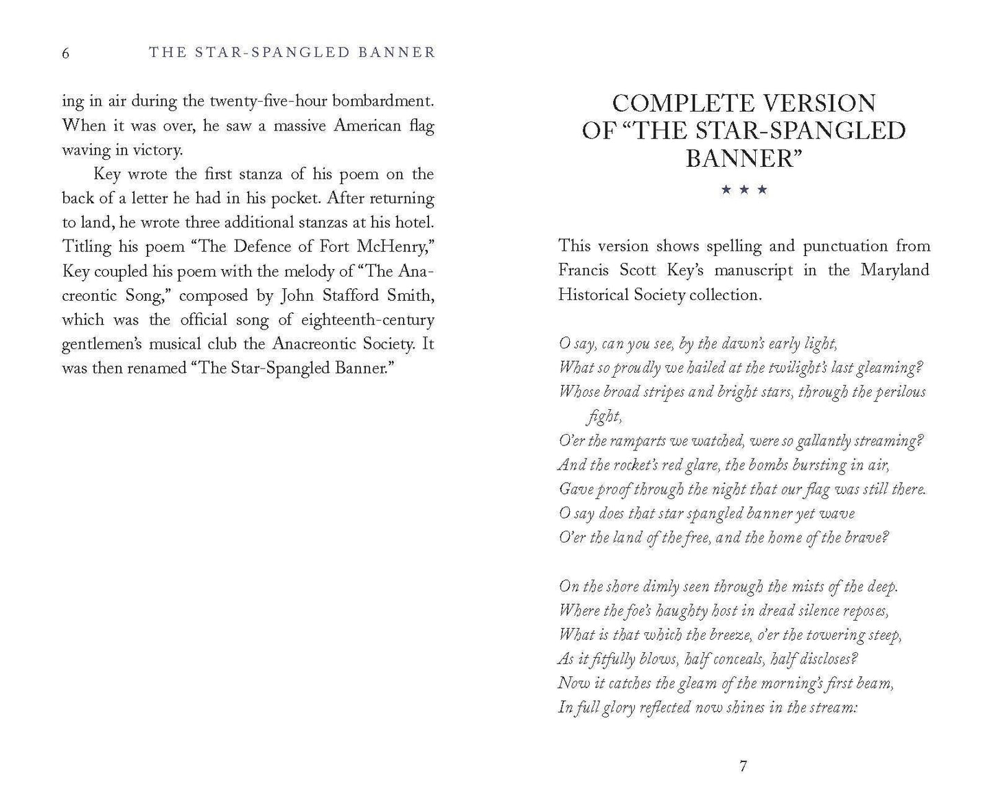 The Star-Spangled Banner, a History in Hardback