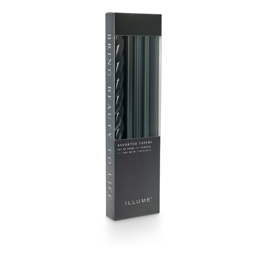 Black Candle Tapers 3-Pack
