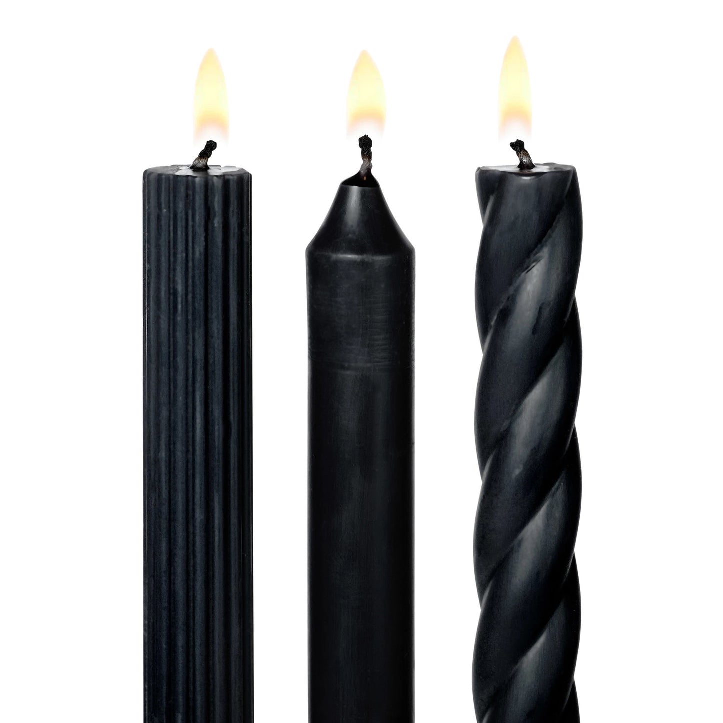 Black Candle Tapers 3-Pack
