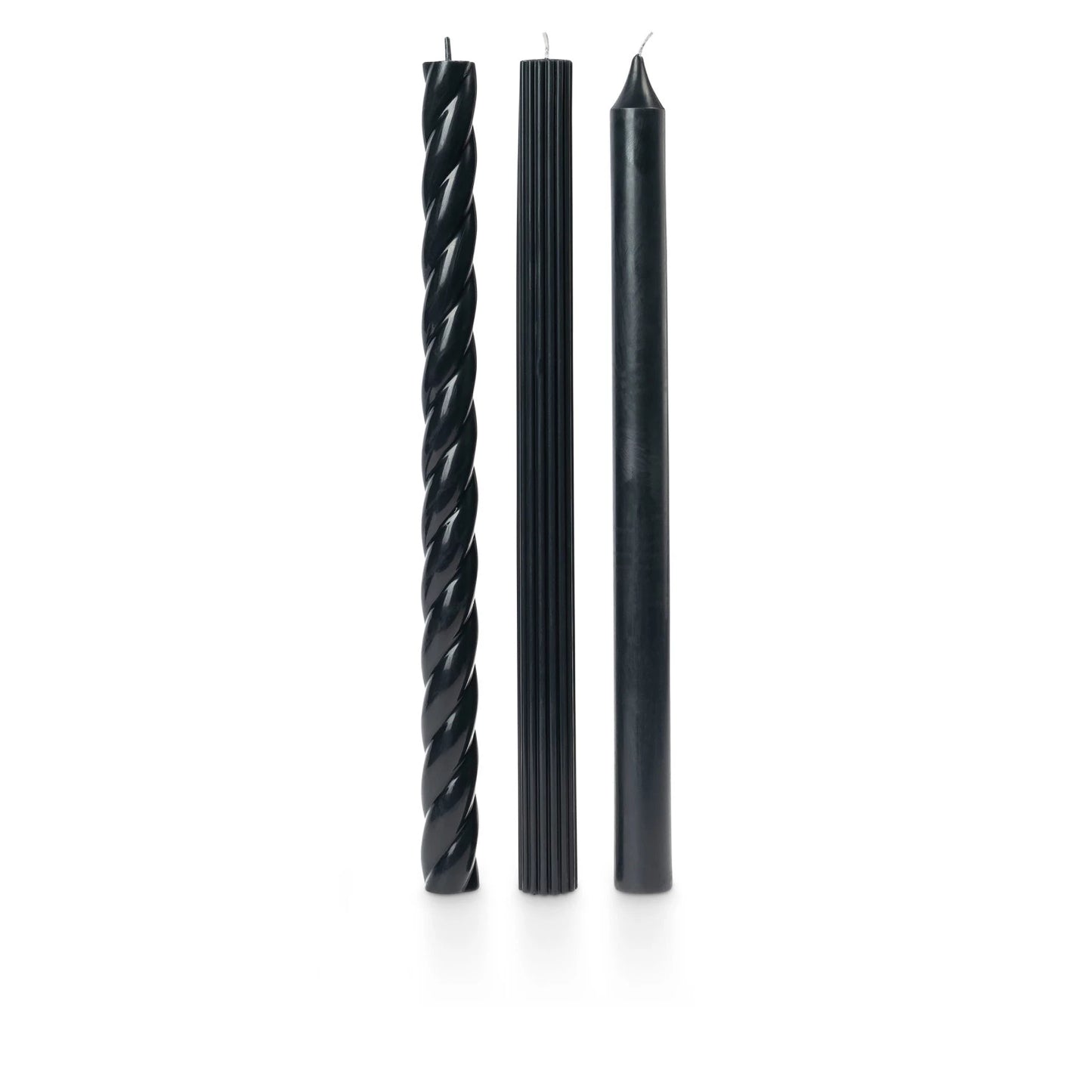 Black Candle Tapers 3-Pack
