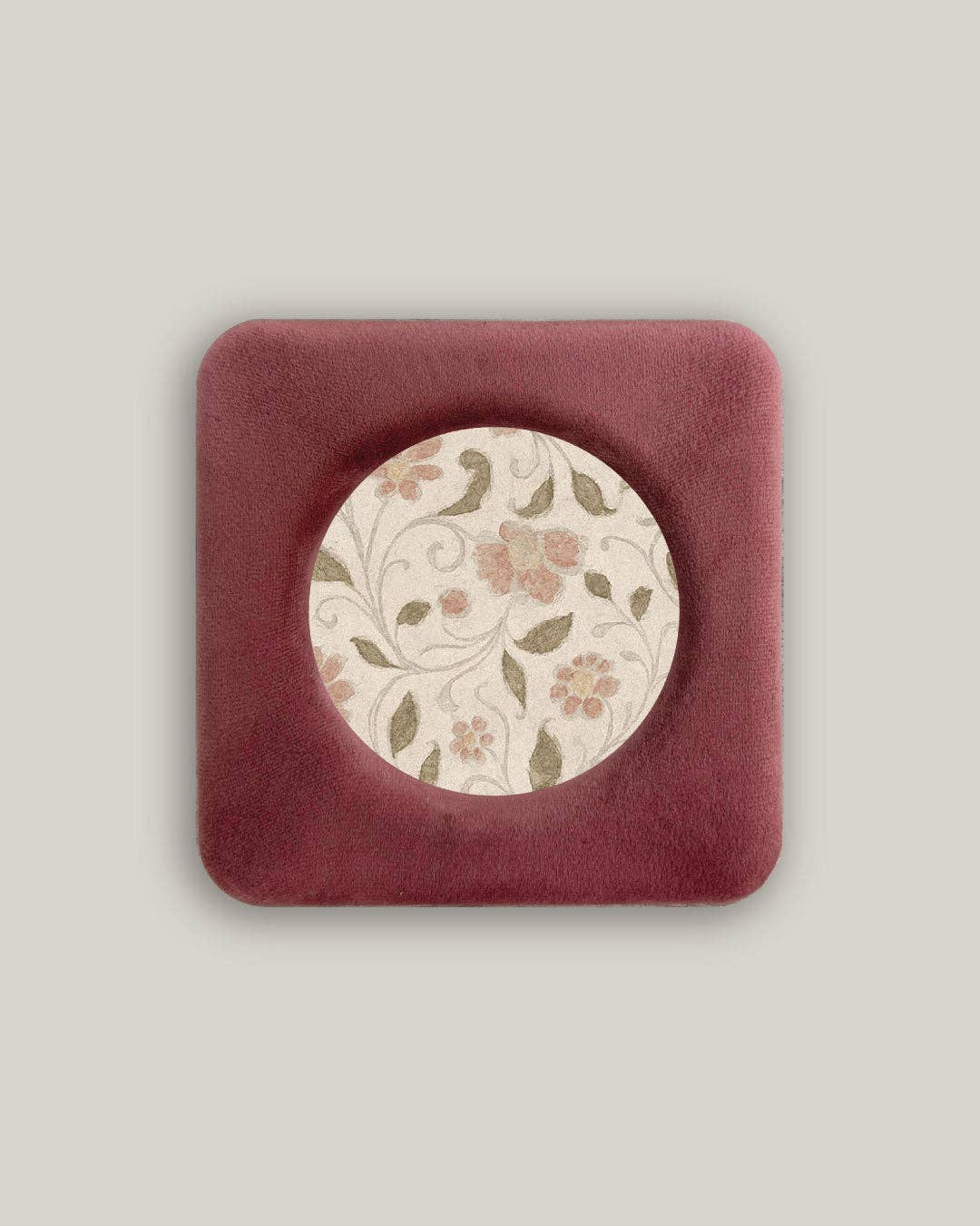 Rose Velvet Glass Photo Frame | 4X4 Inches