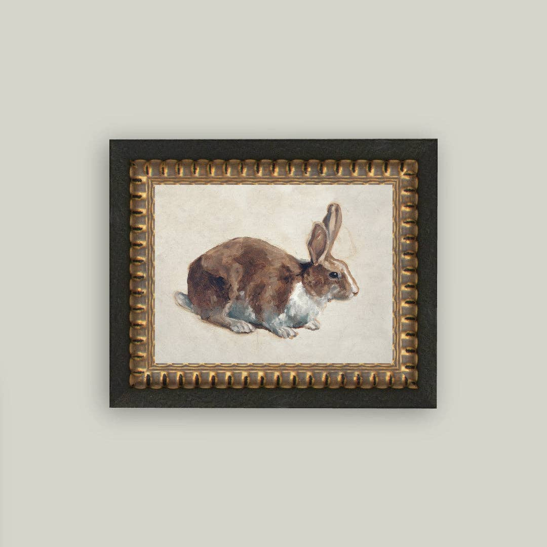 Rabbit Framed Antique Art
