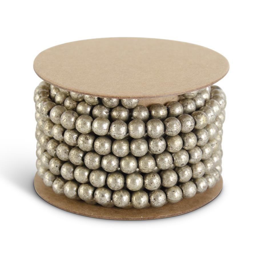 Antique Silver Micro Bead Garland on Spool