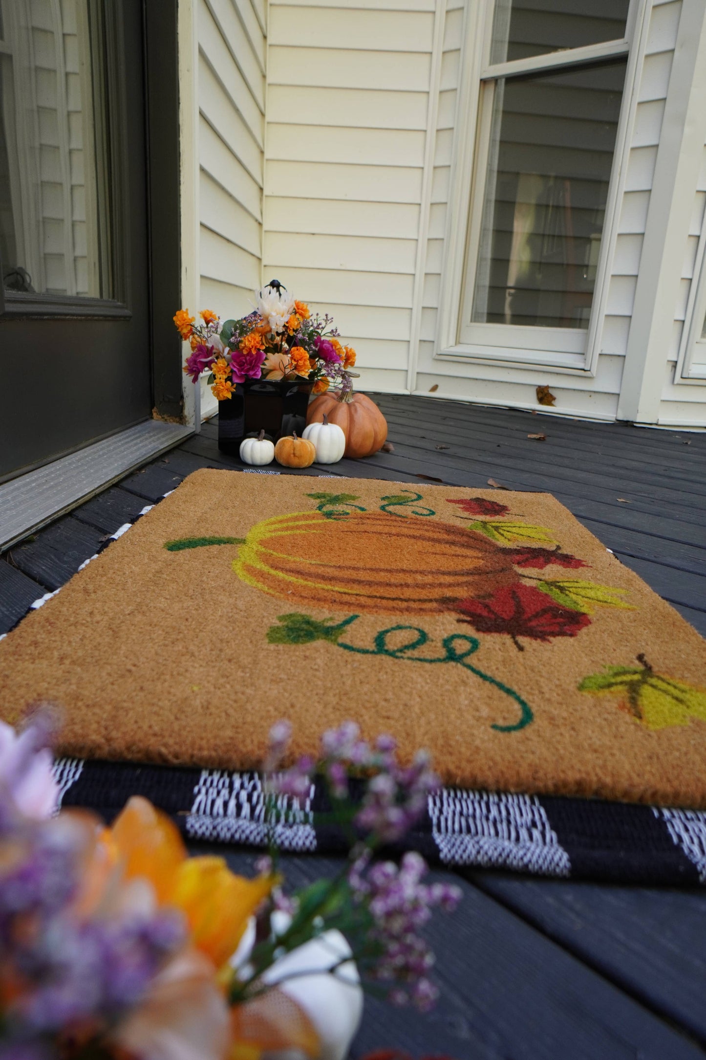 Fall Nature's Bounty Pumpkin Doormat