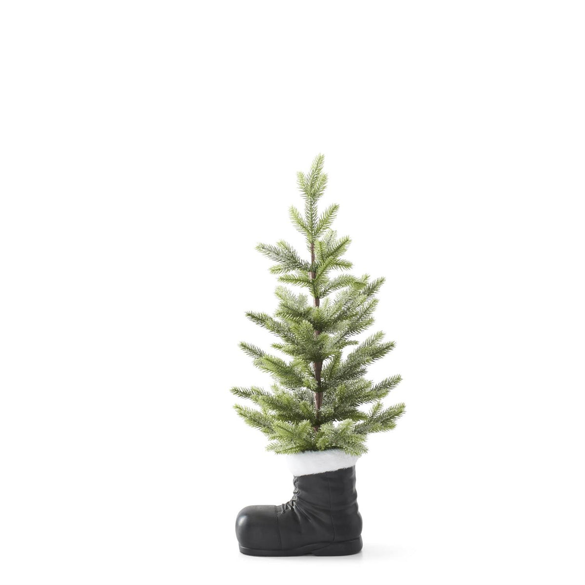 Snowy Tree in Santa Boot, Two Sizes