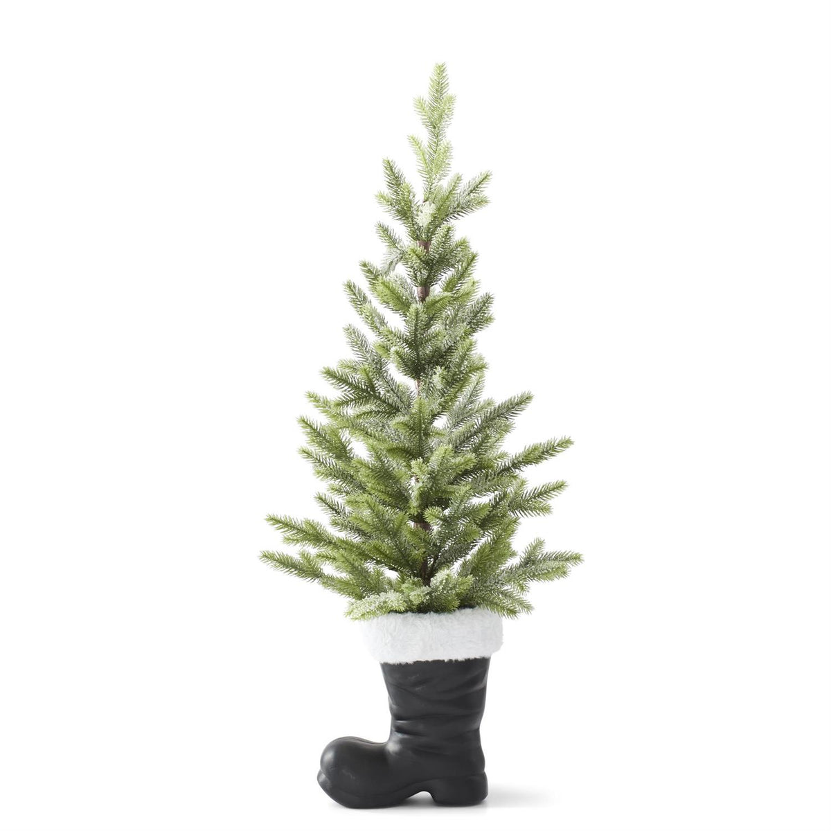 Snowy Tree in Santa Boot, Two Sizes