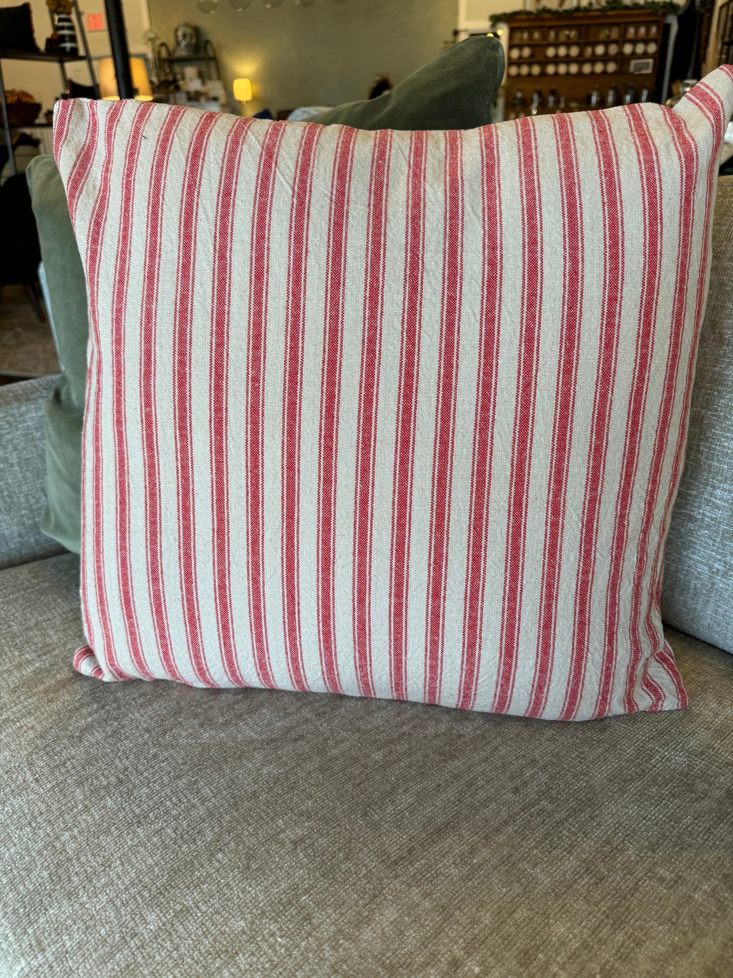 Candy Cane Stripe Christmas Pillow
