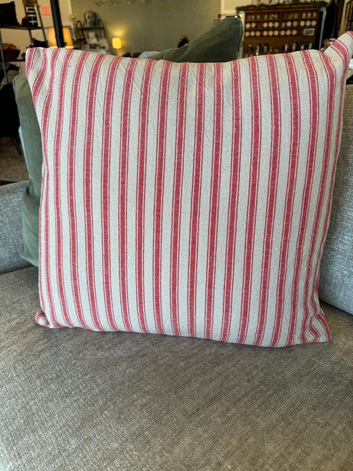 Candy Cane Stripe Christmas Pillow