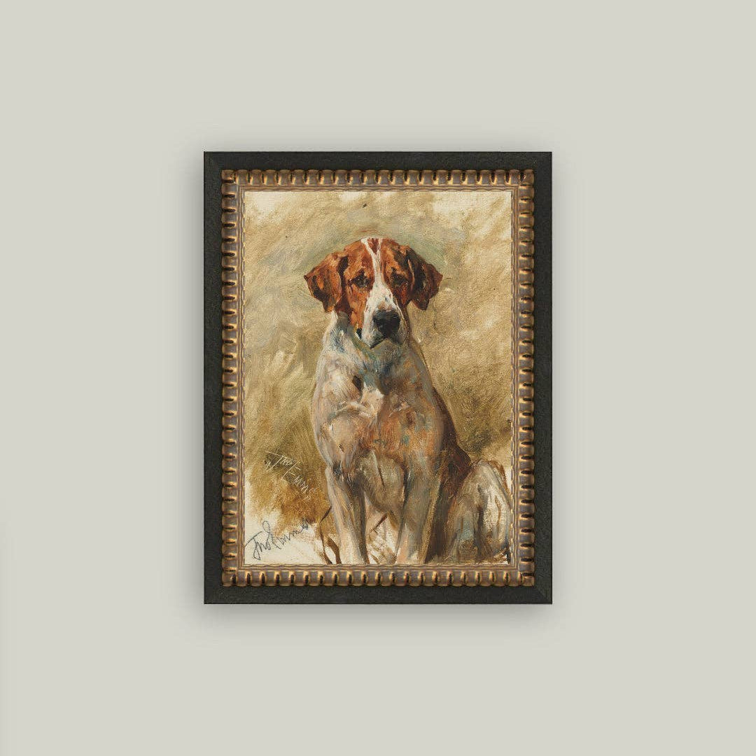Study of a Hound Framed Antique Art