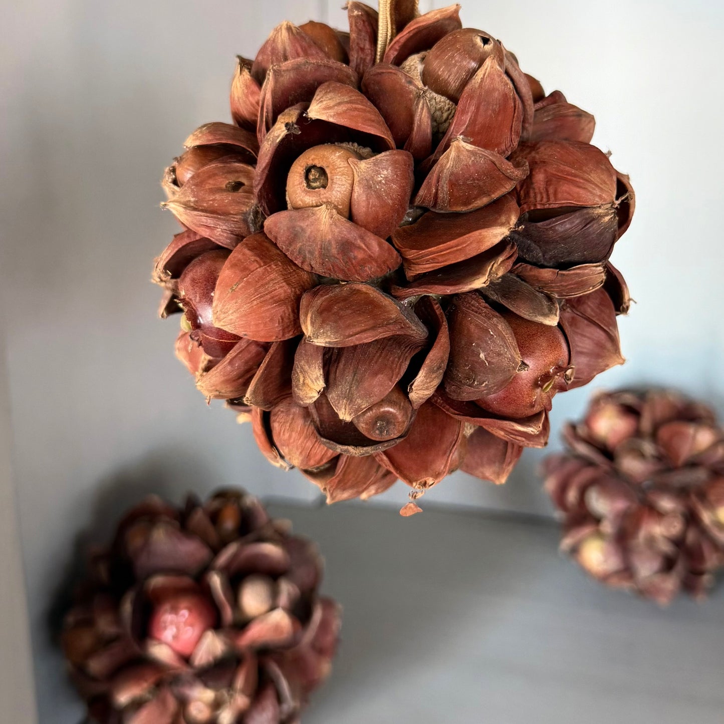 Acorn & Rose Hip Ball Ornament