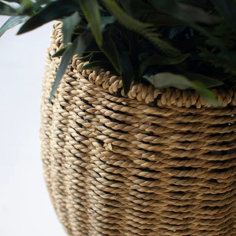 Woven Vine Poof Stool