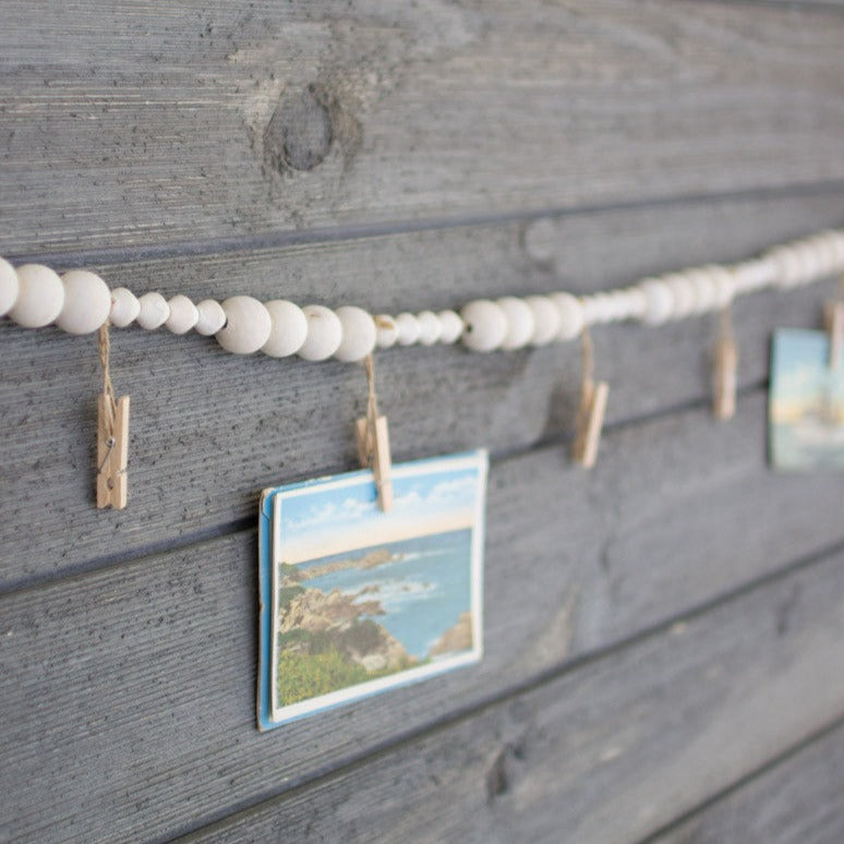 Wooden Garland with Clothes Pin