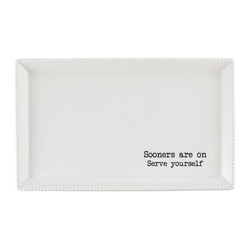 "Sooners are on. Serve Yourself" Serving Platters