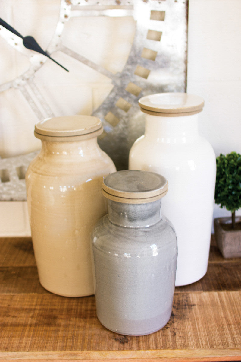 Large Ceramic Jar with Lid