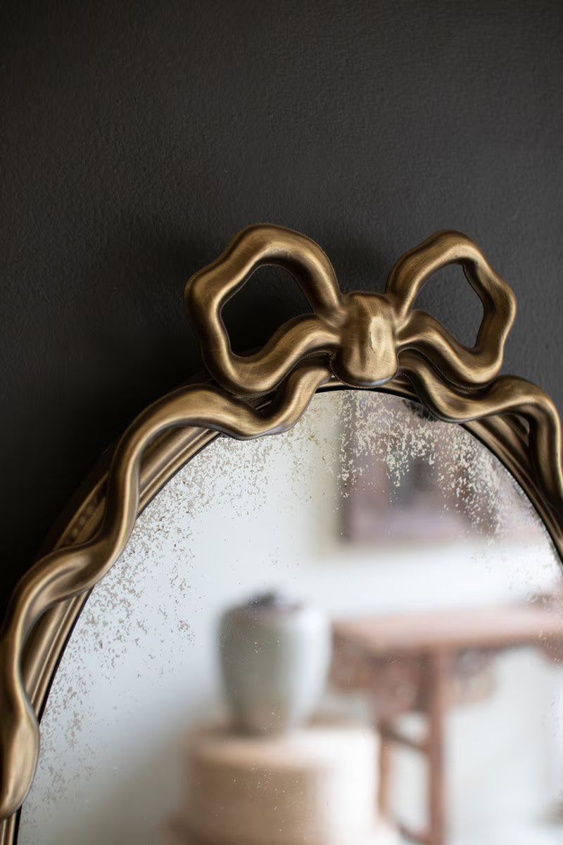 Antique Gold Mirror with Bow