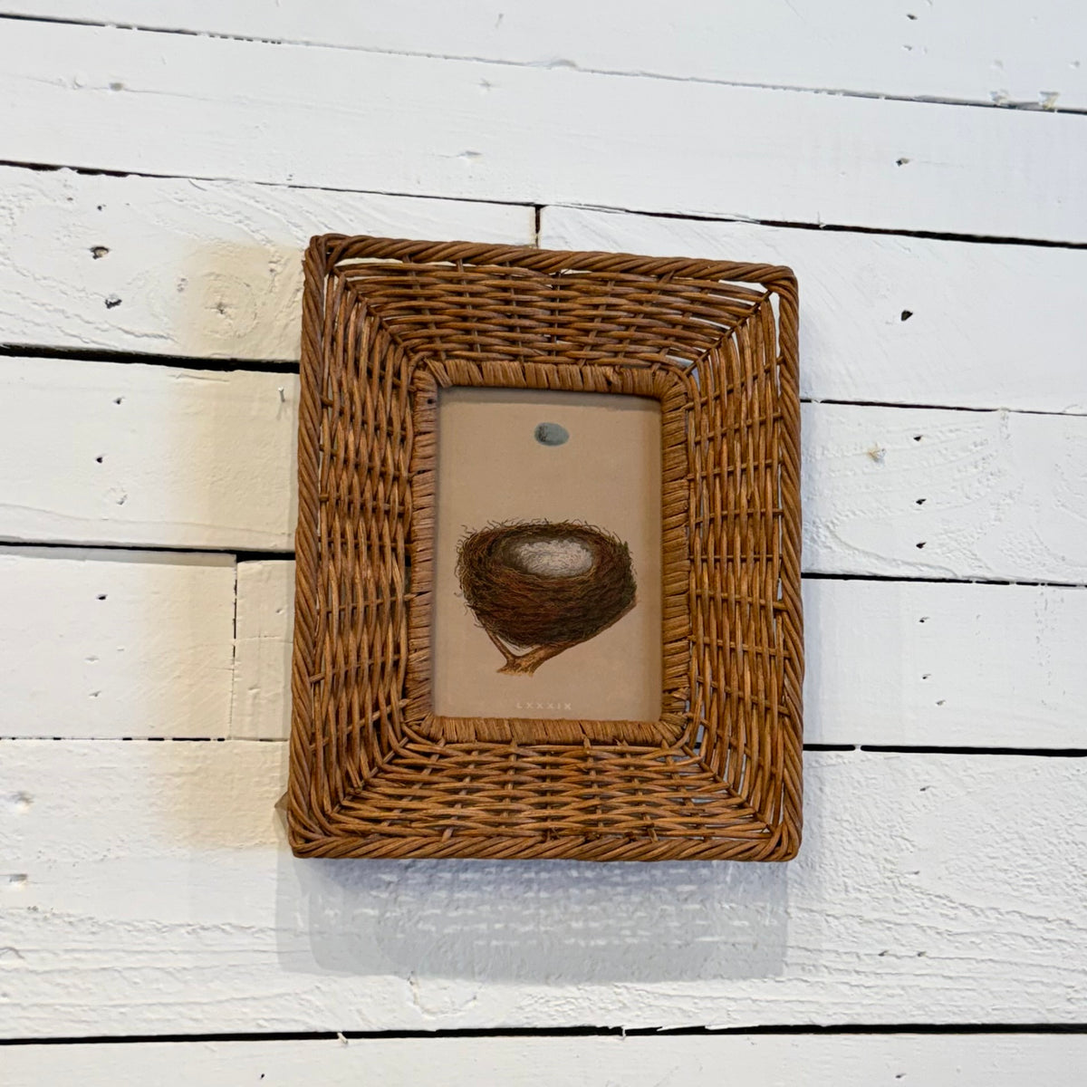 Hand-Woven Wicker Photo Frame