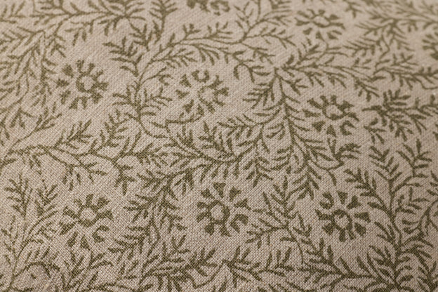 Green Floral Lumbar Pillow by Loloi