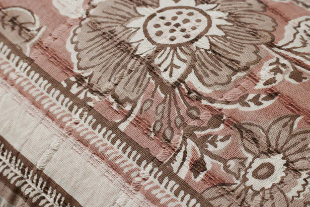 Ivory Rose Floral Lumbar Pillow