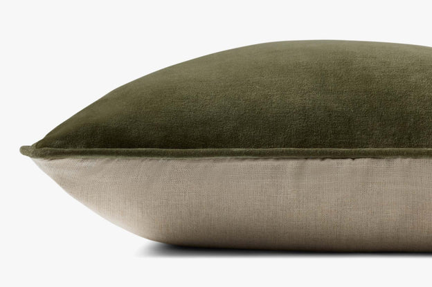 Green cotton pillow