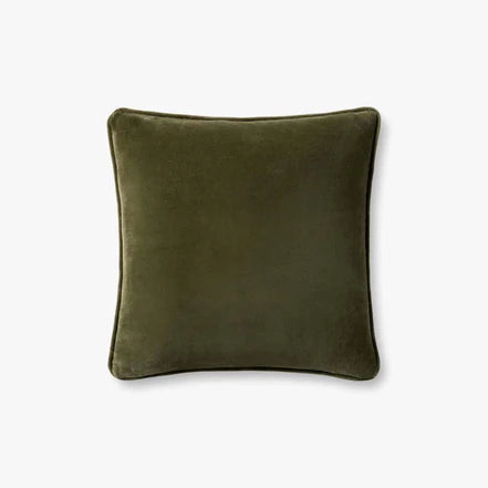 Green cotton pillow