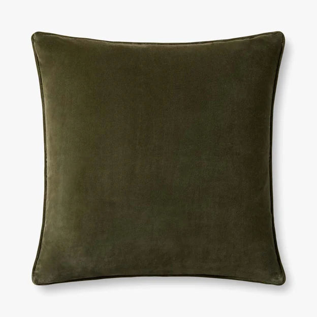 Green cotton pillow