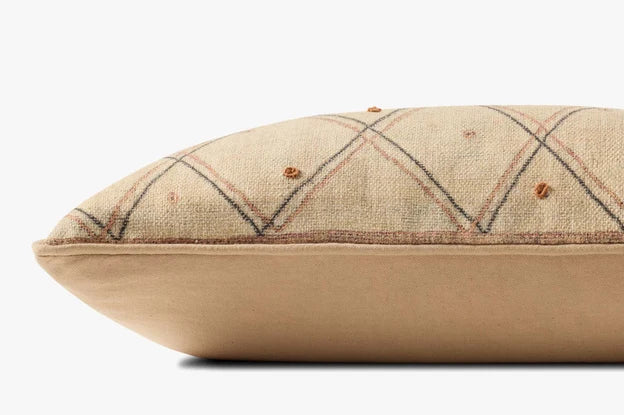 Multi Color Diamond Design Lumbar Pillow by Loloi