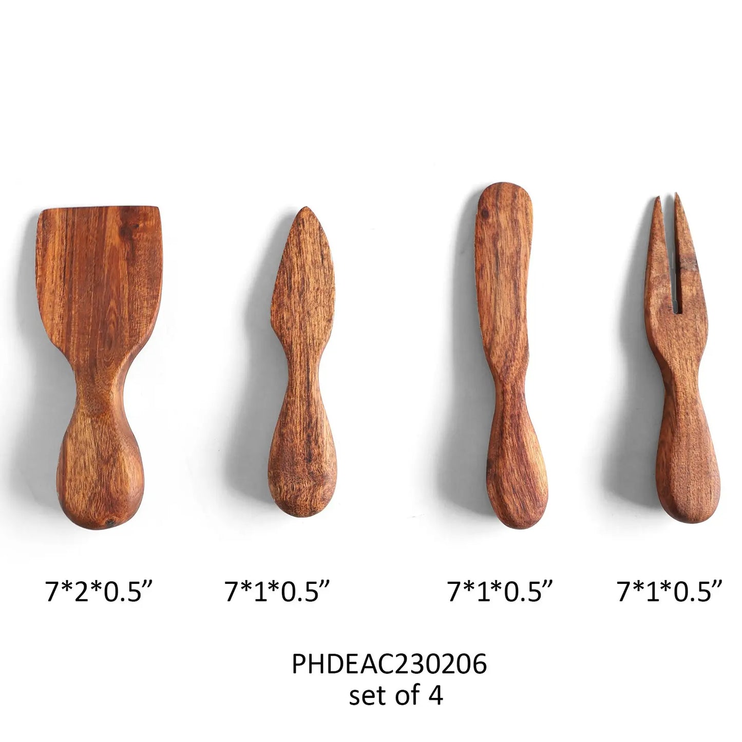 Wood Cheese Serving Set