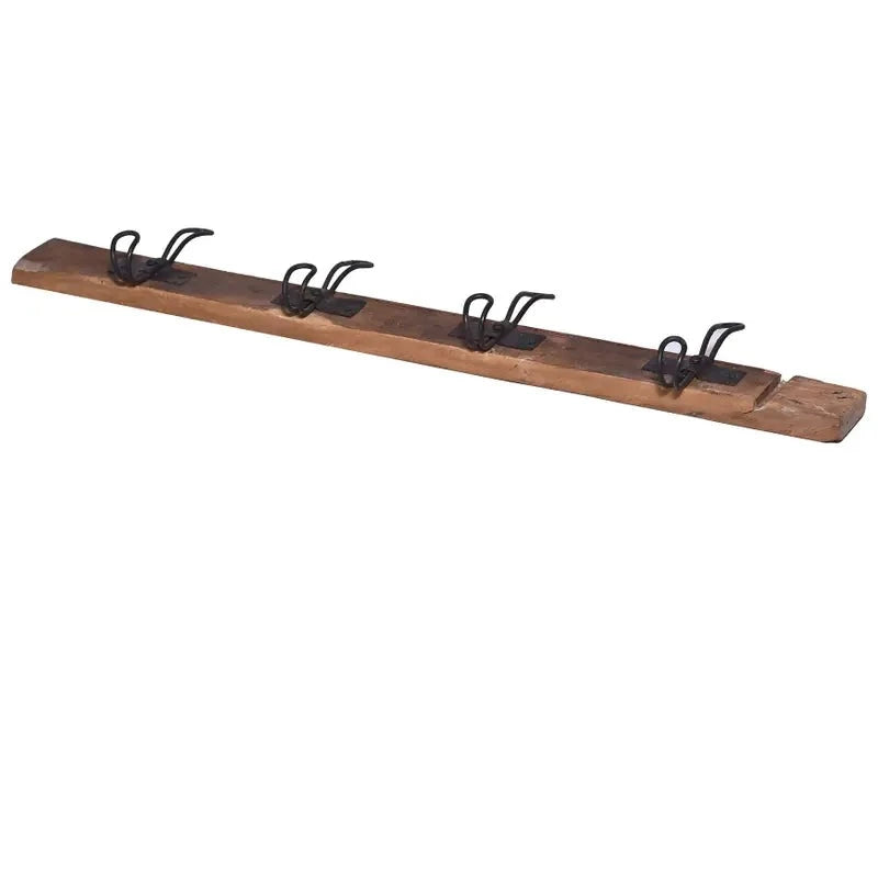 Iron and Rustic Wood Coat Hanger