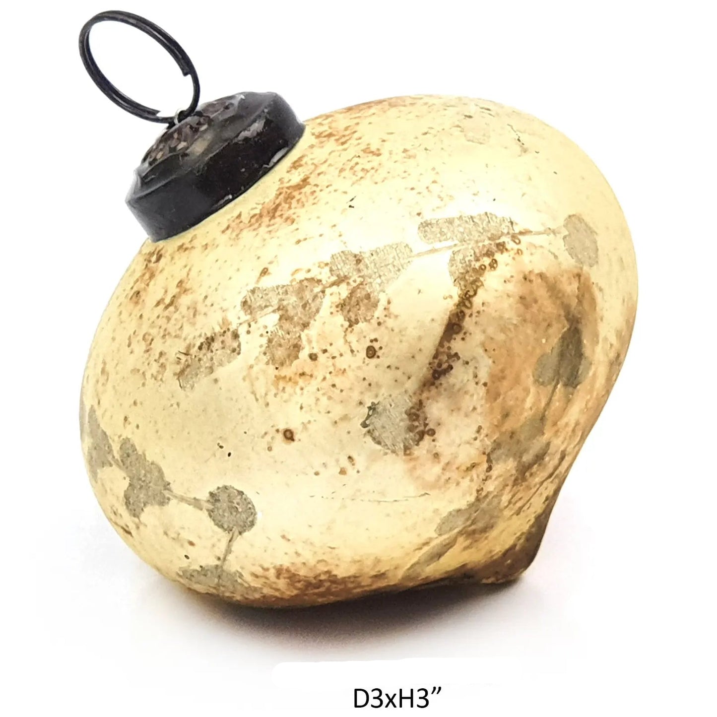 Etched Matte Gold Onion Shaped Ornament