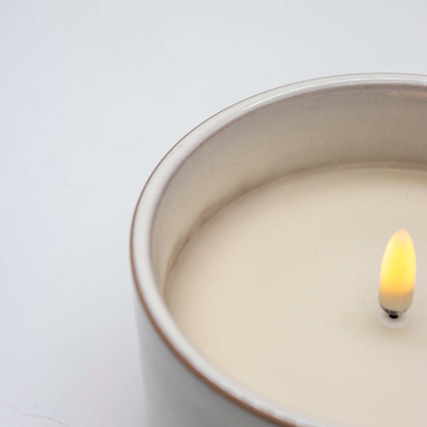 Radiance Poured LED Candle In Ceramic Container
