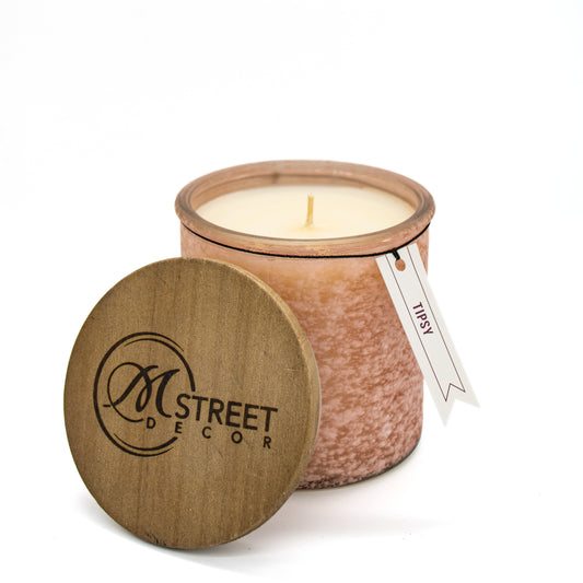 Tipsy Candle in a Blush Pink Jar