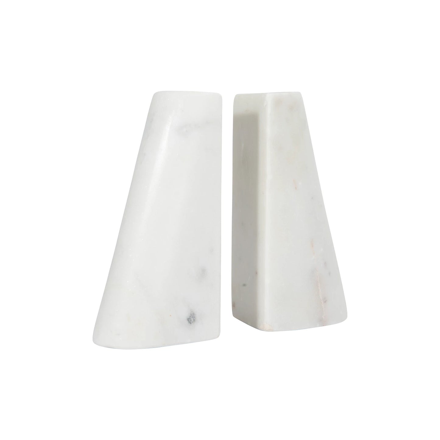 White Marble Bookends