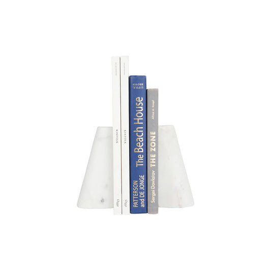 White Marble Bookends
