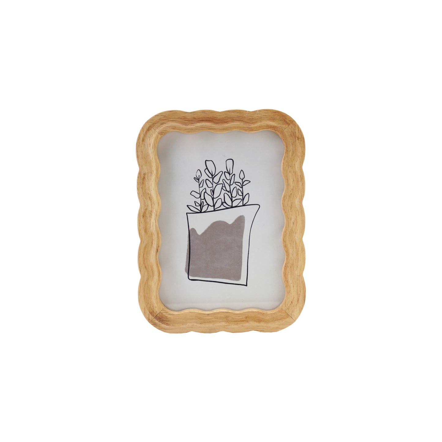 Wood Scalloped 5 X 7 Photo Frame