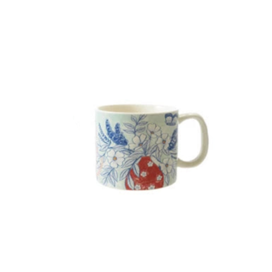 Stoneware Mug w/ Flowers