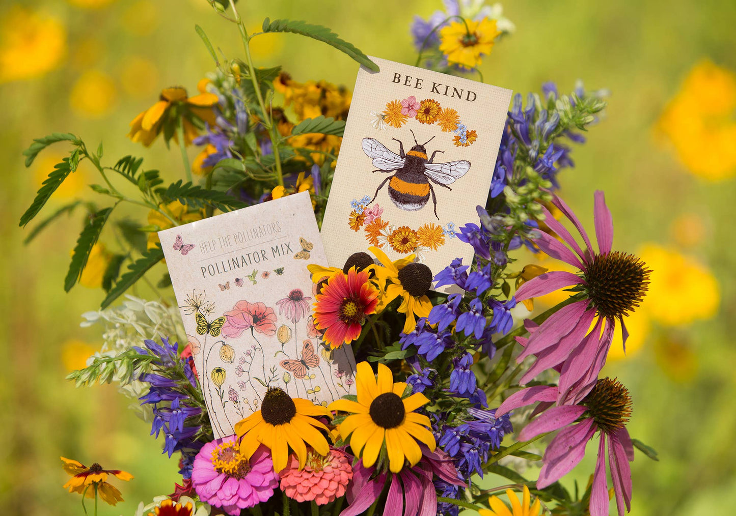 Bee Kind - Pollinator Wildflower Mix Seed Packets
