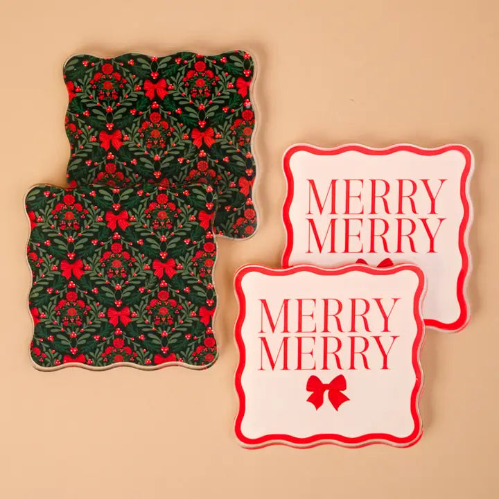 A Merry Moment Acrylic Coaster, Set of 4